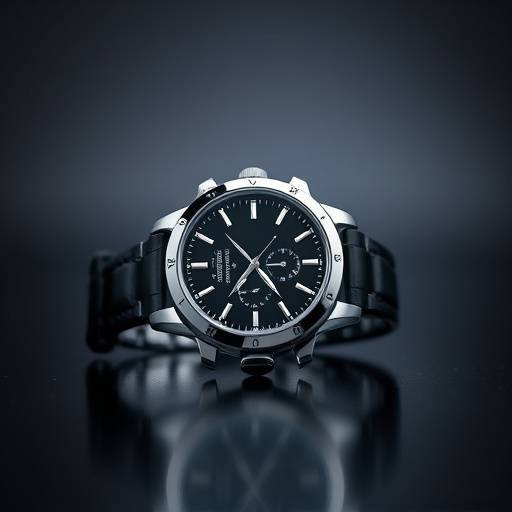 A professionally lit product shot of a high-end watch on a sleek surface.
