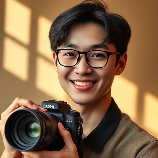 Portrait of David Lee, a junior photographer specializing in family portraits at Luminous Lens Photography.